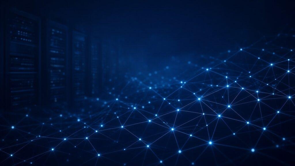 Abstract blue network background